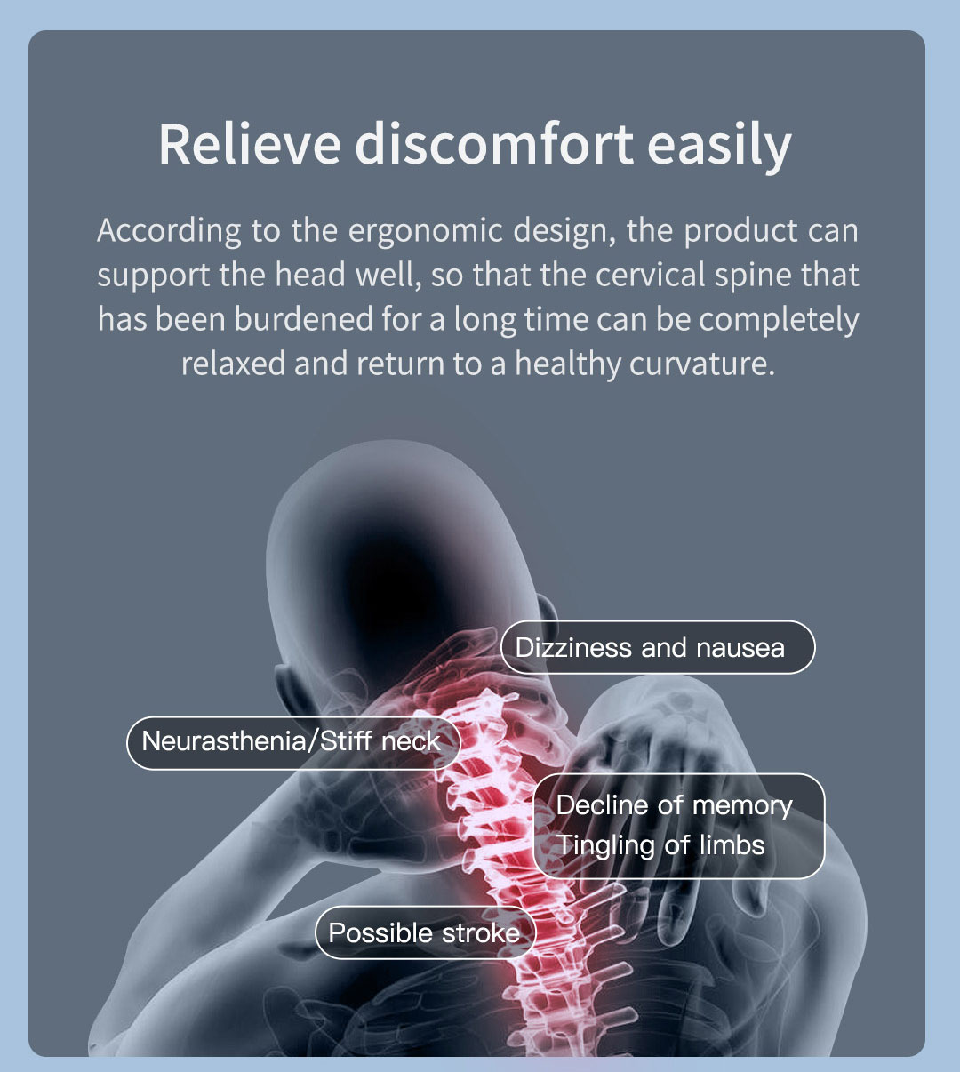 Cervical discomfort area illustration