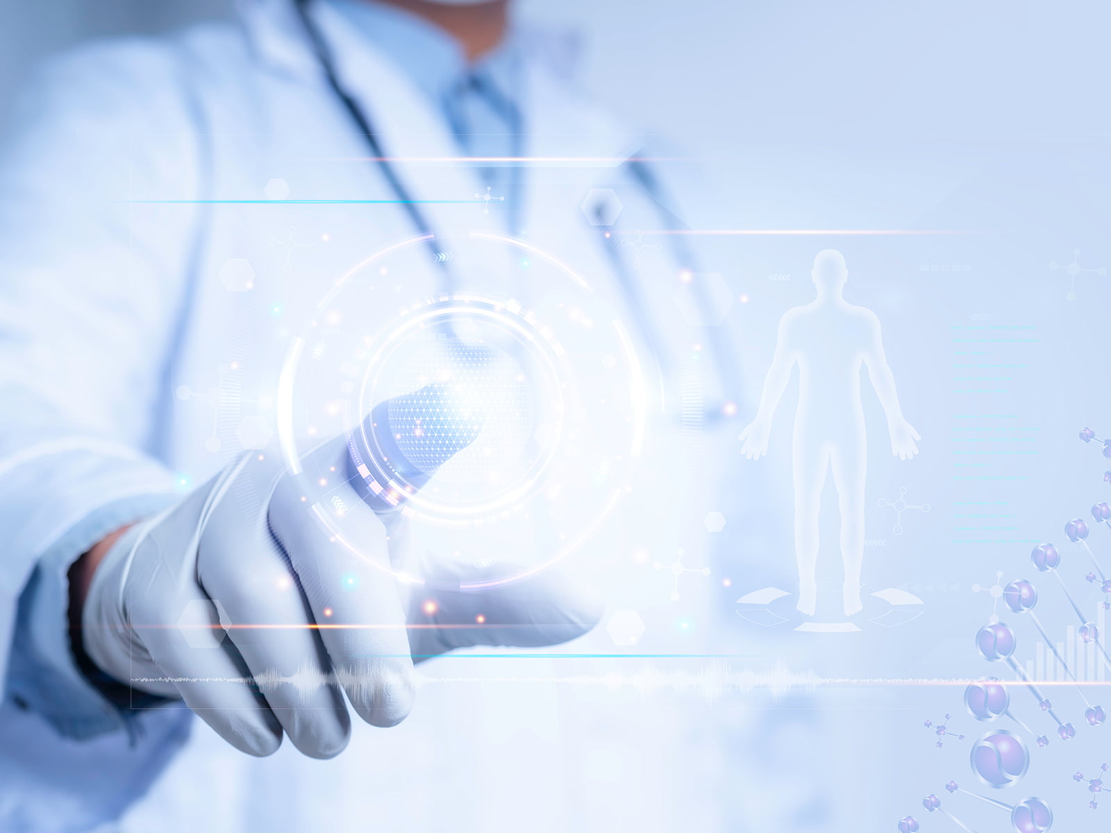 Concept illustration of medical technology and healthcare applications